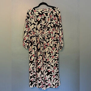 Isabel Marant Black and Pink Floral Dress